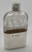 Edwardian Silver & Cut Glass Hip Flask. London 1906 Charles & George Asprey.