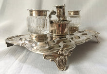 William IV Silver Inkstand. London 1834 Joseph Angell I & John Angell I. 16 troy ounces.