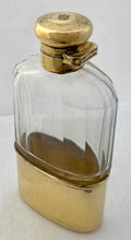 George V Silver Gilt & Cut Glass Hip Flask. London 1912/13 Asprey & Co Ltd.