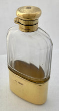 George V Silver Gilt & Cut Glass Hip Flask. London 1912/13 Asprey & Co Ltd.