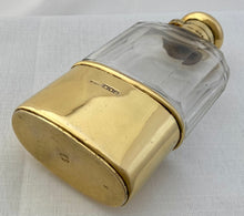 George V Silver Gilt & Cut Glass Hip Flask. London 1912/13 Asprey & Co Ltd.
