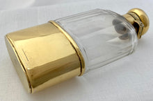 George V Silver Gilt & Cut Glass Hip Flask. London 1912/13 Asprey & Co Ltd.