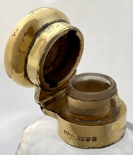 George V Silver Gilt & Cut Glass Hip Flask. London 1912/13 Asprey & Co Ltd.