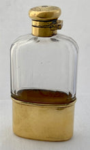 George V Silver Gilt & Cut Glass Hip Flask. London 1912/13 Asprey & Co Ltd.