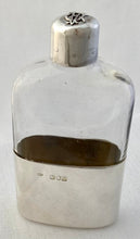 Victorian Silver & Glass Hip Flask. London 1896 Charles & George Asprey