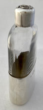 Victorian Silver & Glass Hip Flask. London 1896 Charles & George Asprey