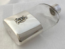 Victorian Silver & Glass Hip Flask. London 1896 Charles & George Asprey