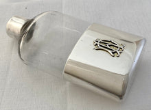Victorian Silver & Glass Hip Flask. London 1896 Charles & George Asprey