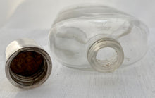 Victorian Silver & Glass Hip Flask. London 1896 Charles & George Asprey