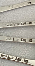 Georgian, George III, Eight Silver Dessert Spoons Crested for Medlycott. London 1778 William Eley I & George Pierrepoint. 8.3 troy ounces.