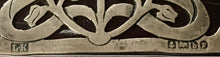 Art Nouveau reptile leather wallet with silver mount. Birmingham 1901 Ludwig Krumm.