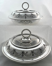 A Pair of Silver Plated Circular Entree Dishes & Covers. Retailed by Asprey.