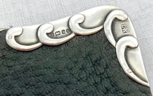 Edwardian Silver Mounted Leather Card Case. Birmingham 1901 Ludwig Krumm.