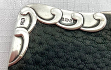 Edwardian Silver Mounted Leather Card Case. Birmingham 1901 Ludwig Krumm.