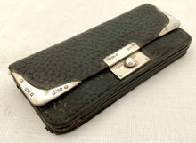 Edwardian Silver Mounted Leather Purse. London 1910 Percival & William Southworth.
