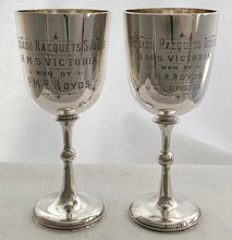 Admiral Sir Percy Royds, HMS Victoria, Pair of Silver Goblets. London 1891/92 George Jackson. 6 troy ounces.