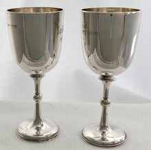 Admiral Sir Percy Royds, HMS Victoria, Pair of Silver Goblets. London 1891/92 George Jackson. 6 troy ounces.