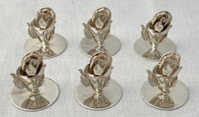 Elizabeth II Silver Rose Place Card Holders, Birmingham 1998/99. 3.2 troy ounces.