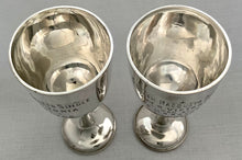 Admiral Sir Percy Royds, HMS Victoria, Pair of Silver Goblets. London 1891/92 George Jackson. 6 troy ounces.