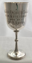 Admiral Sir Percy Royds, HMS Victoria, Pair of Silver Goblets. London 1891/92 George Jackson. 6 troy ounces.