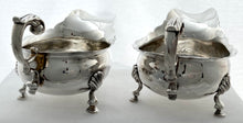 Georgian, George II, Pair of Silver Sauce Boats. London 1739 - 1755 Henry Brind. 18.6 troy ounces.
