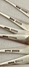 Aesthetic Movement Twelve Silver Coffee Spoons & Tongs. Sheffield 1903 Arthur & Co. Ltd. 4 troy ounces.