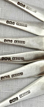 Aesthetic Movement Twelve Silver Coffee Spoons & Tongs. Sheffield 1903 Arthur & Co. Ltd. 4 troy ounces.