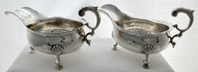Georgian, George II, Pair of Silver Sauce Boats. London 1739 - 1755 Henry Brind. 18.6 troy ounces.