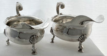 Georgian, George II, Pair of Silver Sauce Boats. London 1739 - 1755 Henry Brind. 18.6 troy ounces.