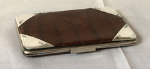 Victorian silver mounted reptile leather card case. London 1899 Henry Matthews.
