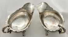 Georgian, George II, Pair of Silver Sauce Boats. London 1739 - 1755 Henry Brind. 18.6 troy ounces.