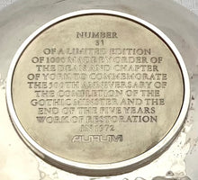 Elizabeth II York Minster Parcel Gilt Silver Bowl. London 1972 Hector Miller. 9.8 troy ounces