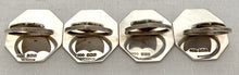 Edwardian Cased Set of Four Silver Place Card Holders. Birmingham 1908-11 John William Barrett. 2.8 troy ounces.