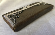 Art Nouveau silver framed leather purse, retailed by Partidge & Cooper of Fleet Street, London. Birmingham 1900 Frederick Wich.