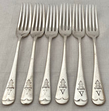 5th Battalion Sherwood Foresters, Nottinghamshire & Derby Regiment, Silver Plated Table Forks.