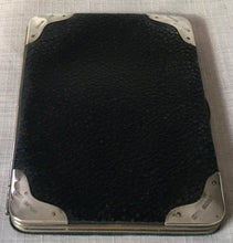 Edwardian silver mounted leather card case. Birmingham 1902 Danziger & Isaacs.