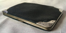 Edwardian silver mounted leather card case. Birmingham 1902 Danziger & Isaacs.