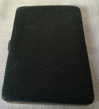 Edwardian silver mounted leather card case. Birmingham 1902 Danziger & Isaacs.