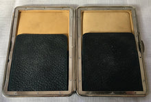 Edwardian silver mounted leather card case. Birmingham 1902 Danziger & Isaacs.