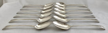 Twelve George III Silver Tablespoons. London 1783, Hester Bateman. 26.4 troy ounces.