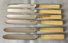 William IV Silver & Ivory Dessert Knives & Forks for Six. Sheffield 1832 Atkin & Oxley.