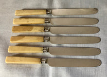 William IV Silver & Ivory Dessert Knives & Forks for Six. Sheffield 1832 Atkin & Oxley.