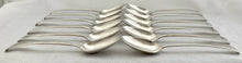 Twelve George III Silver Tablespoons. London 1783, Hester Bateman. 26.4 troy ounces.