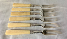 William IV Silver & Ivory Dessert Knives & Forks for Six. Sheffield 1832 Atkin & Oxley.