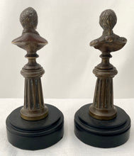 Duke of Wellington & Vice-Admiral Nelson 19th Century Brass Busts.