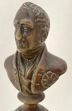 Duke of Wellington & Vice-Admiral Nelson 19th Century Brass Busts.