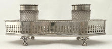 Victorian Silver Inkstand. London 1892 Rupert Favell. 6.9 troy ounces.