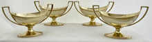 Four George III Silver Gilt Salts. London 1797 Henry Chawner & John Eames. 12.8 troy ounces.