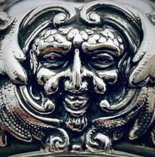 Victorian Pair of Silver Plated Mask Head Sauce Tureens. Birmingham, G.R. Collis & Co., circa 1860.