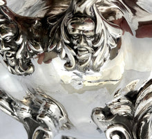 Victorian Pair of Silver Plated Mask Head Sauce Tureens. Birmingham, G.R. Collis & Co., circa 1860.